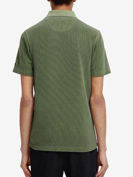 Scotch & Soda Grünes Herren-Poloshirt Scotch & Soda Garment Dye